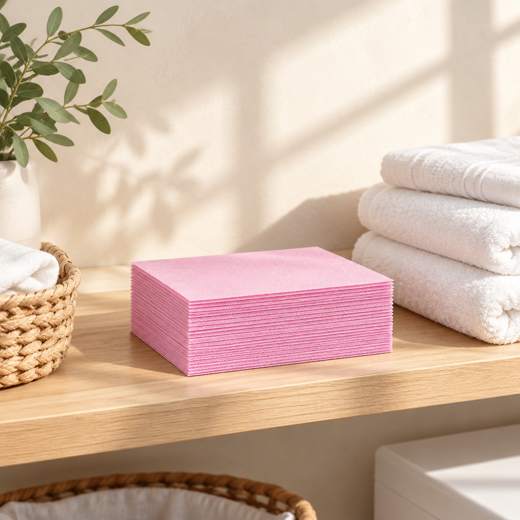Concentrated laundry sheets, detail