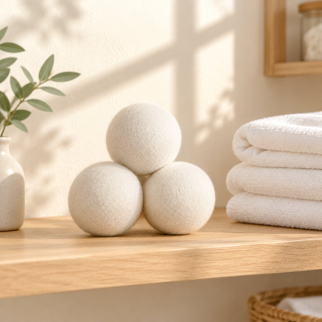 Wool dryer balls, another view