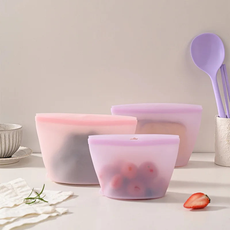Silicone storage bag, detail