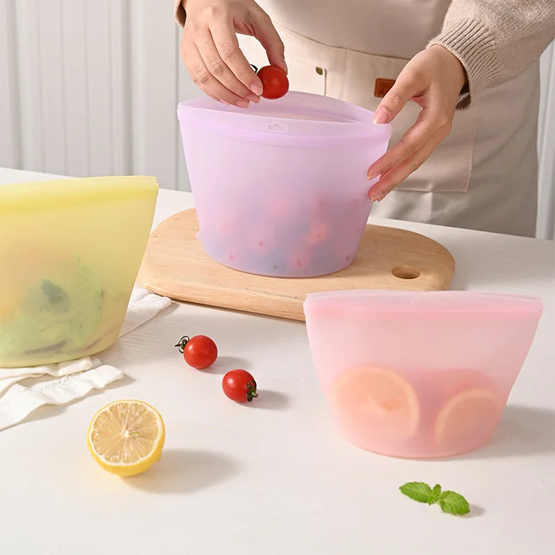 Silicone storage bag, another view