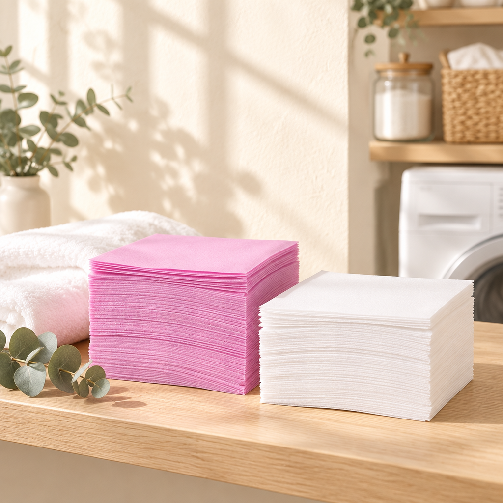 Concentrated laundry sheets, another view