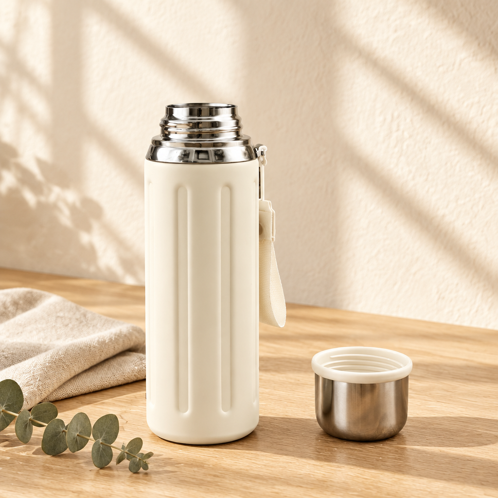 Insulated stainless steel bottle, another view
